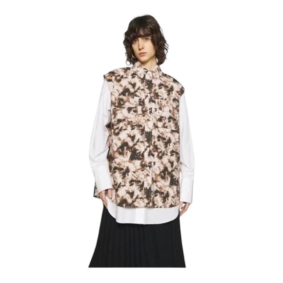 Samsoe Samsoe Clay Camo Sleeveless Button Down Shirt NWT - Picture 15 of 15